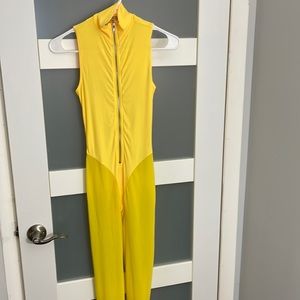 So Real Designer Yellow Jumpsuit Size XS New